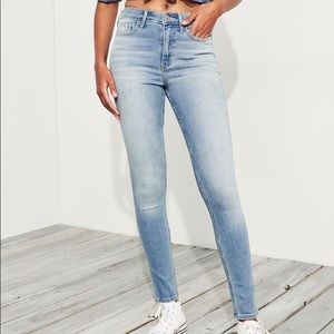 Hollister Super Skinny High Rise Light Wash Jeans